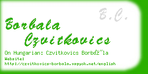 borbala czvitkovics business card